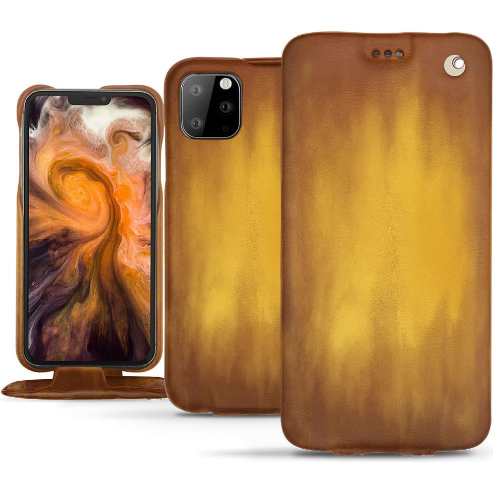 Thumbnail - Noreve Lederschutzhülle vertikal (Apple iPhone 11 Pro Max), Smartphone Hülle, Gold