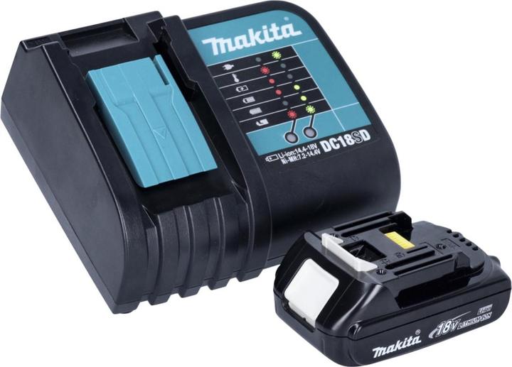 Produktbild Makita DBO 180 SY1 Akku Exzenterschleifer 18 V 125 mm + 1x Akku 1,5 Ah + LadegerÃ¤t (Exzenterschleifer)