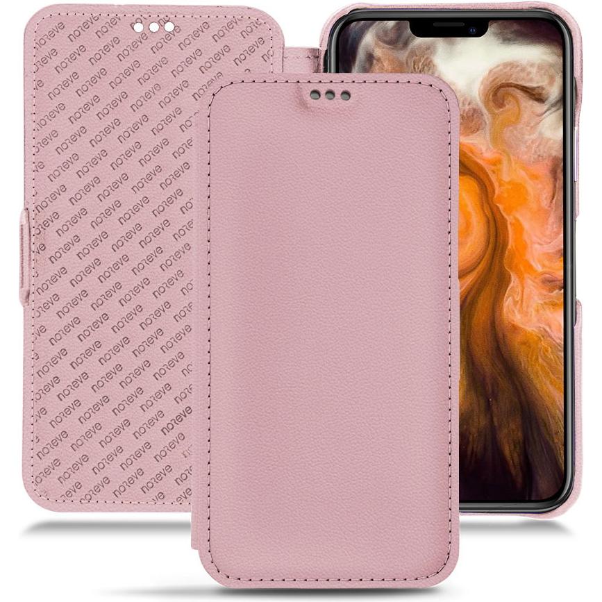 Noreve Lederschutzhülle horizontal (Apple iPhone 11 Pro Max), Smartphone Hülle, Rosa