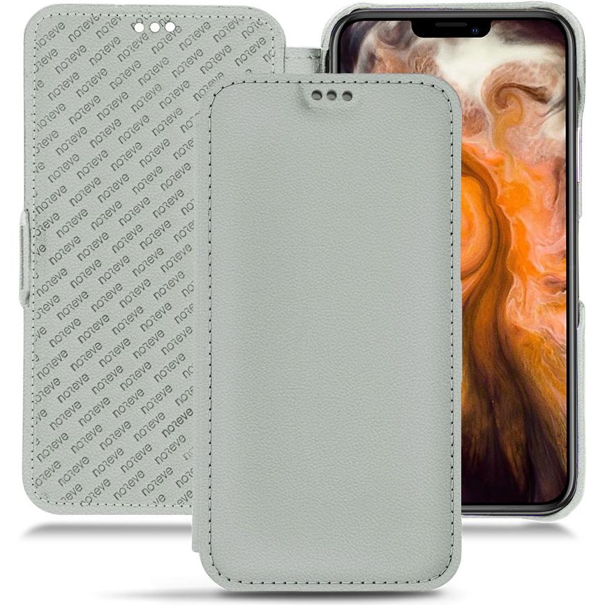 Thumbnail - Noreve Lederschutzhülle horizontal (Apple iPhone 11 Pro Max), Smartphone Hülle, Grau