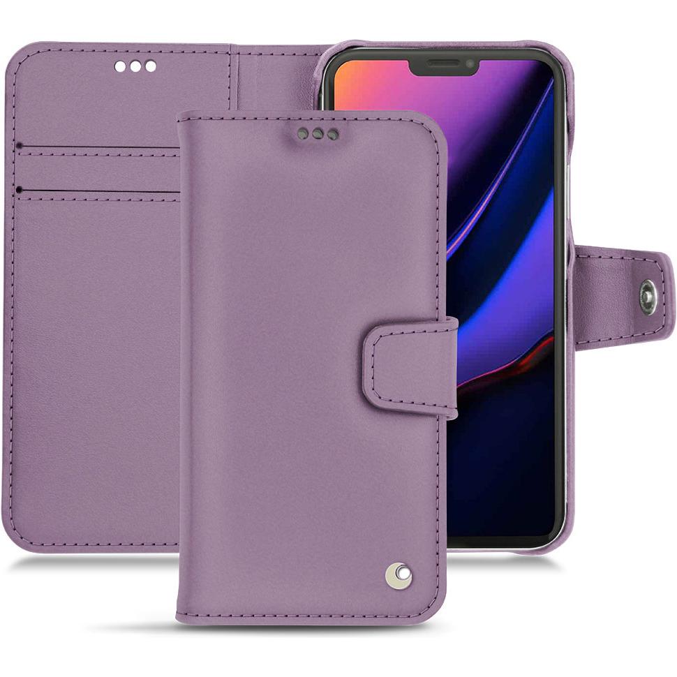 Noreve Lederschutzhülle Wallet (Apple iPhone 11 Pro), Smartphone Hülle, Violett