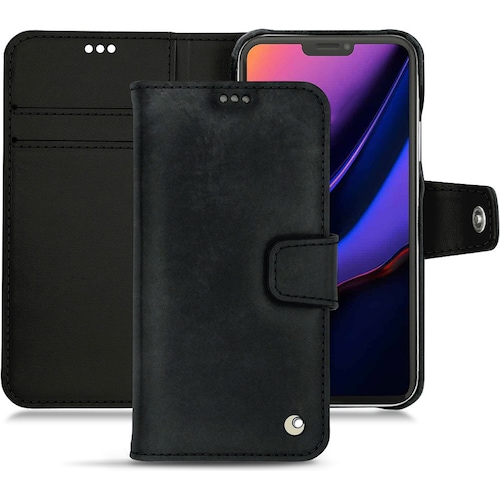 Noreve Lederschutzhülle Wallet (Apple iPhone 11 Pro), Smartphone Hülle, Schwarz