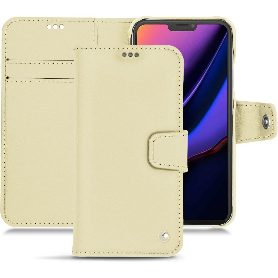Noreve Lederschutzhülle Wallet (Apple iPhone 11 Pro), Smartphone Hülle, Beige