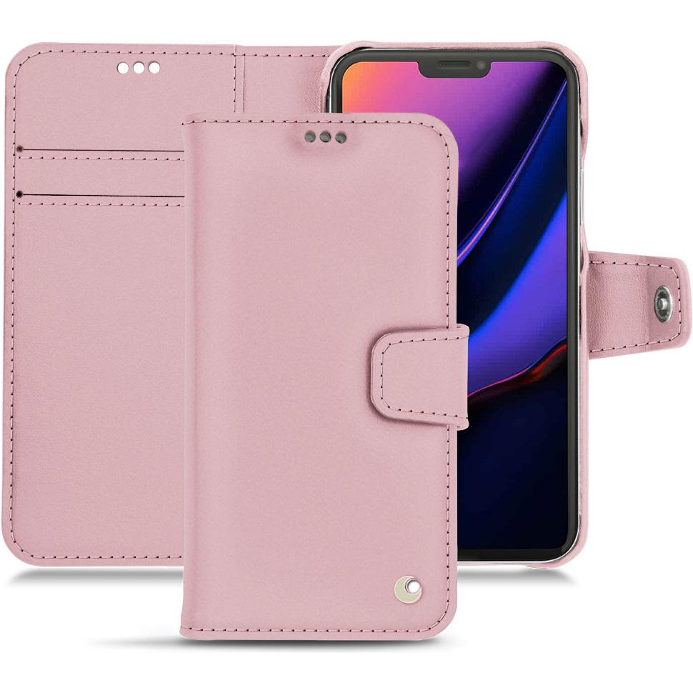 Noreve Lederschutzhülle Wallet (Apple iPhone 11 Pro), Smartphone Hülle, Rosa