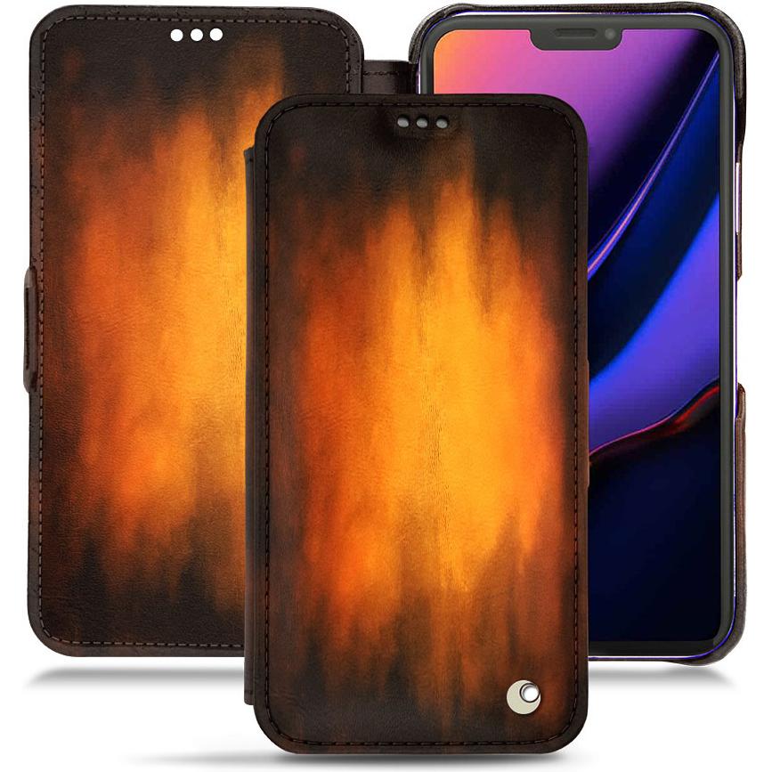 Thumbnail - Noreve Lederschutzhülle horizontal (Apple iPhone 11 Pro), Smartphone Hülle, Violett