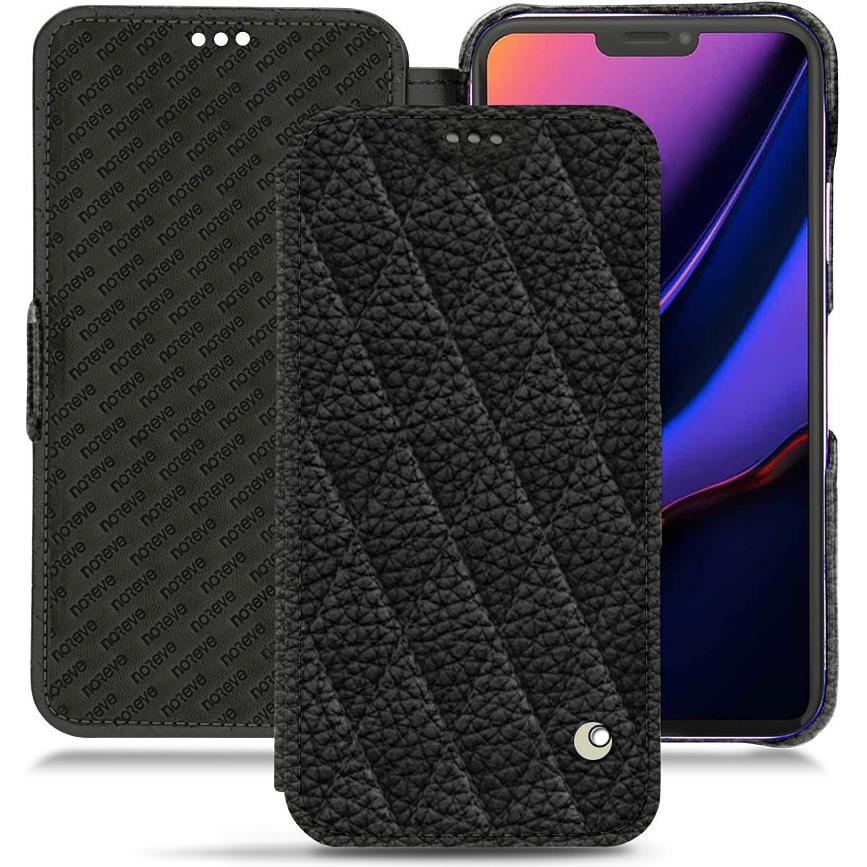 Noreve Lederschutzhülle horizontal (Apple iPhone 11 Pro), Smartphone Hülle, Schwarz
