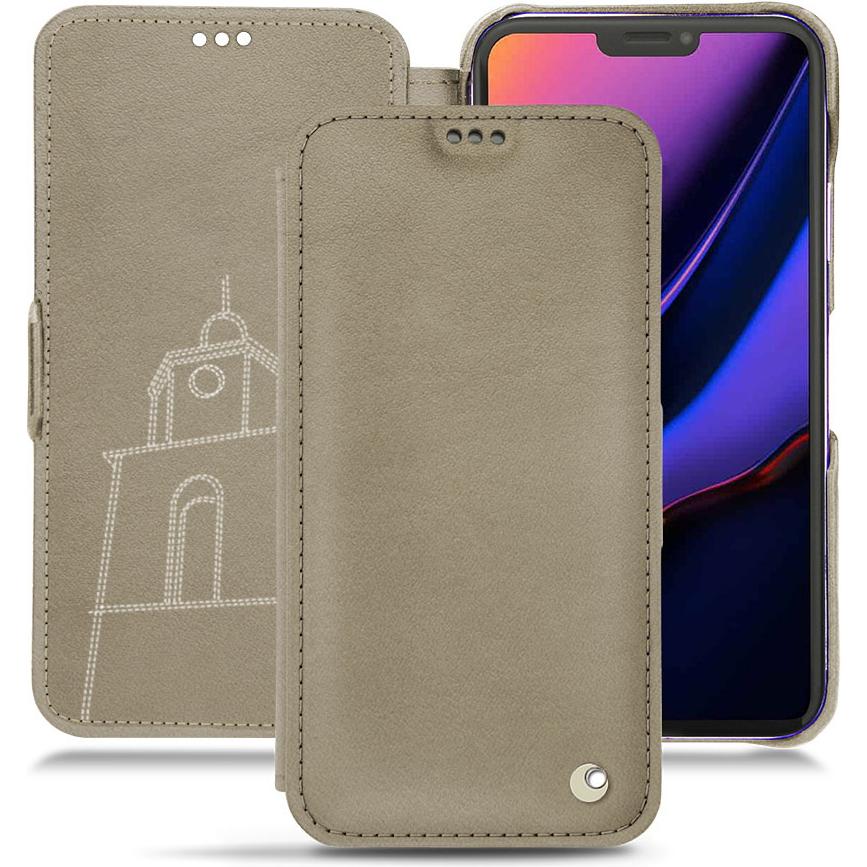 Thumbnail - Noreve Lederschutzhülle horizontal (Apple iPhone 11 Pro), Smartphone Hülle, Beige