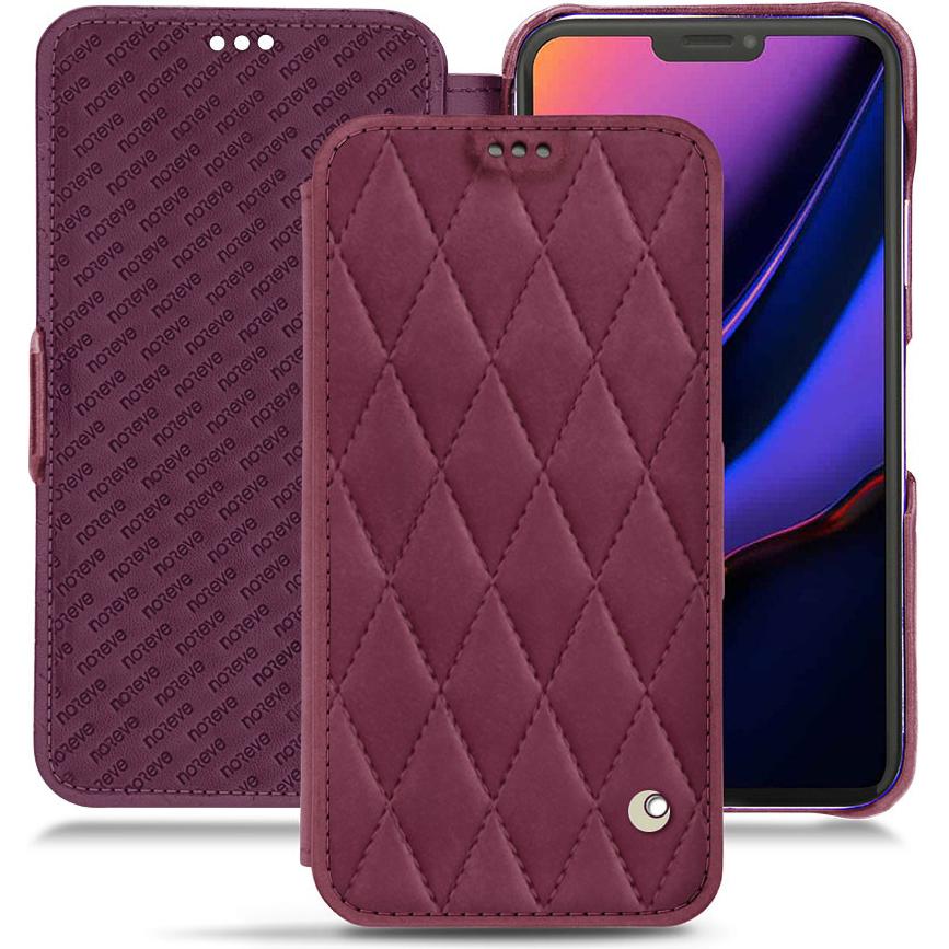 Noreve Lederschutzhülle horizontal (Apple iPhone 11 Pro), Smartphone Hülle, Violett