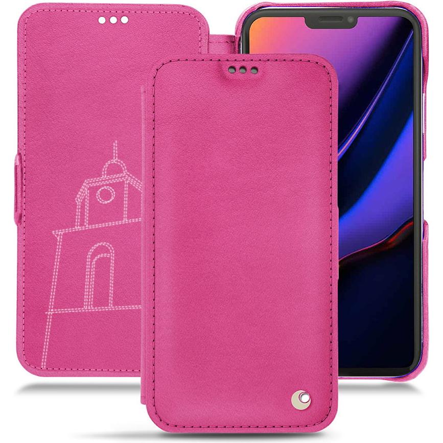 Noreve Lederschutzhülle horizontal (Apple iPhone 11 Pro), Smartphone Hülle, Rosa