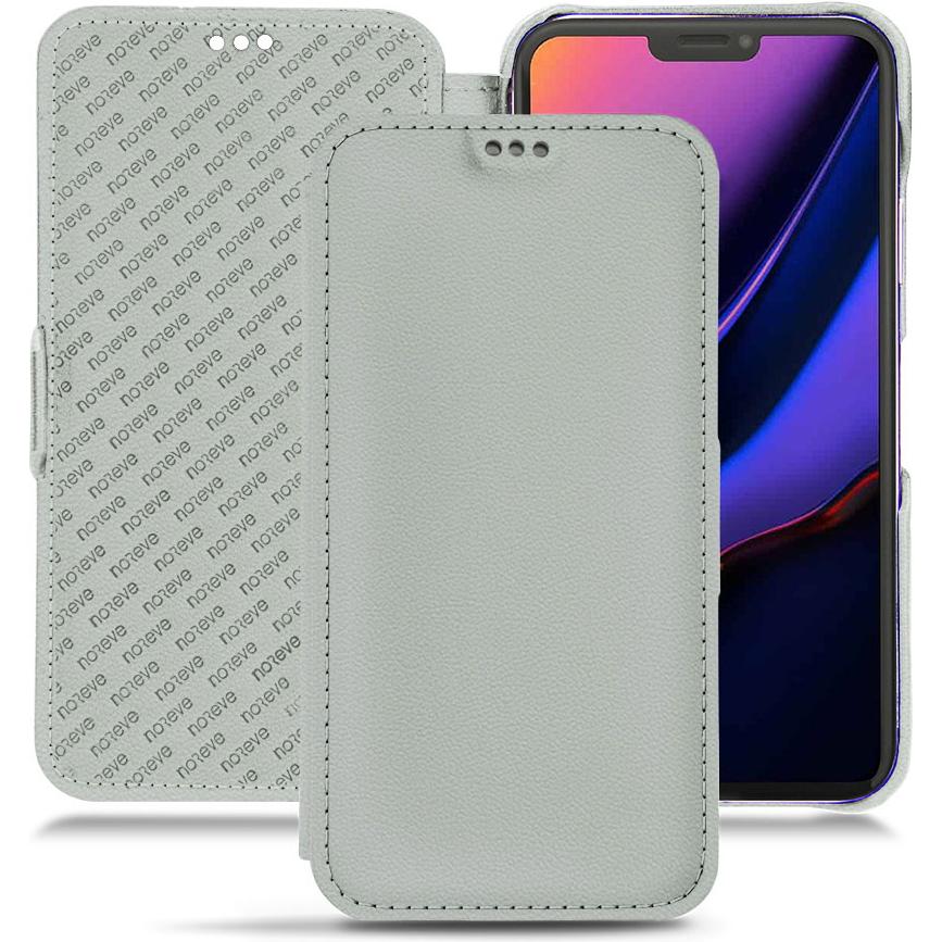 Noreve Lederschutzhülle horizontal (Apple iPhone 11 Pro), Smartphone Hülle, Grau