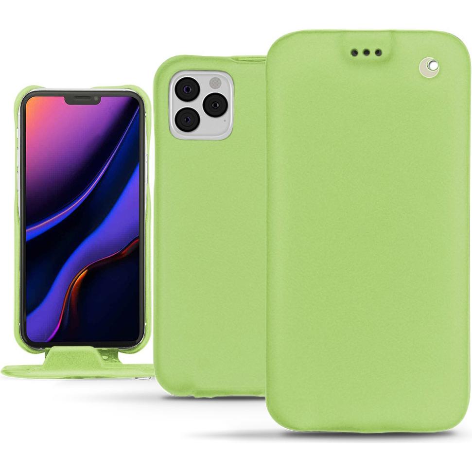Thumbnail - Noreve Lederschutzhülle vertikal (Apple iPhone 11 Pro), Smartphone Hülle, Grün