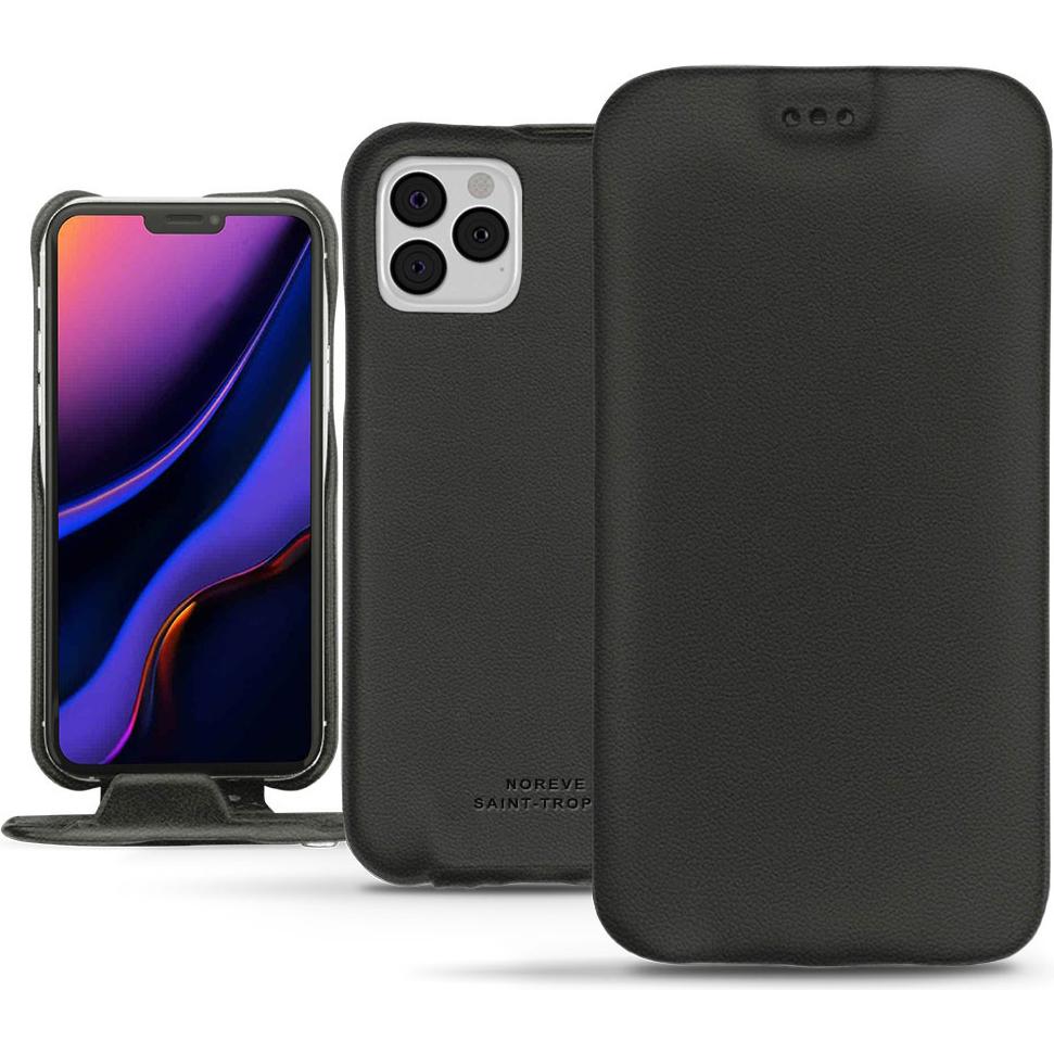 Noreve Lederschutzhülle vertikal (Apple iPhone 11 Pro), Smartphone Hülle, Schwarz