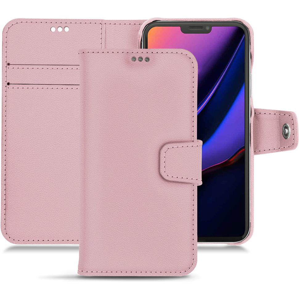 Noreve Lederschutzhülle Wallet (Apple iPhone 11 Pro), Smartphone Hülle, Rosa
