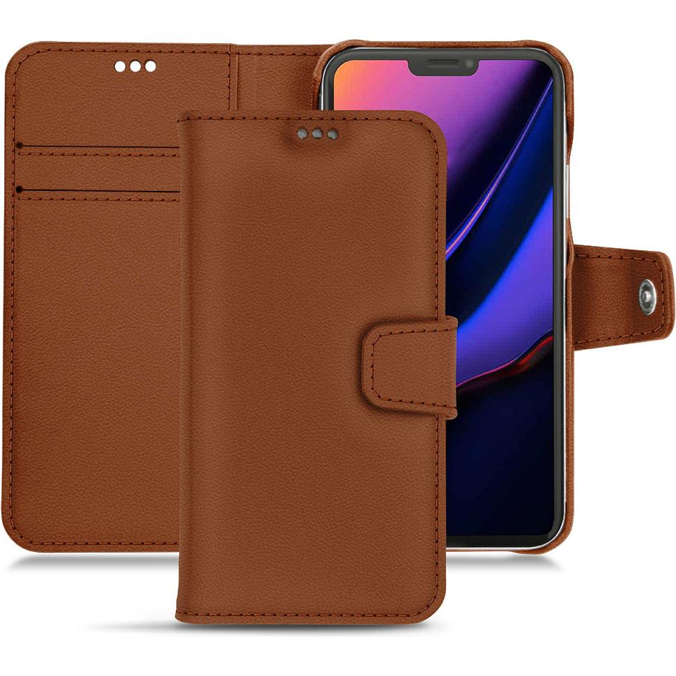Noreve Lederschutzhülle Wallet (Apple iPhone 11 Pro), Smartphone Hülle, Braun