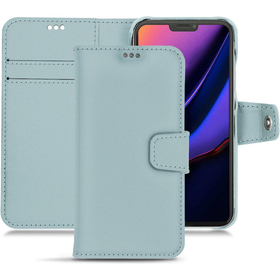 Noreve Lederschutzhülle Wallet (Apple iPhone 11 Pro), Smartphone Hülle, Blau