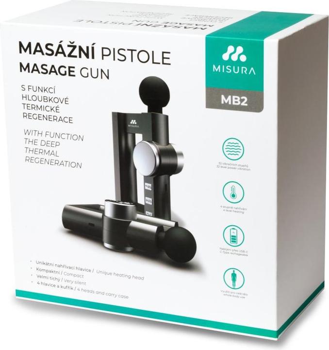 Actual product image Misura MB2 massage gun with deep heat function (32 Steps, 240 min)