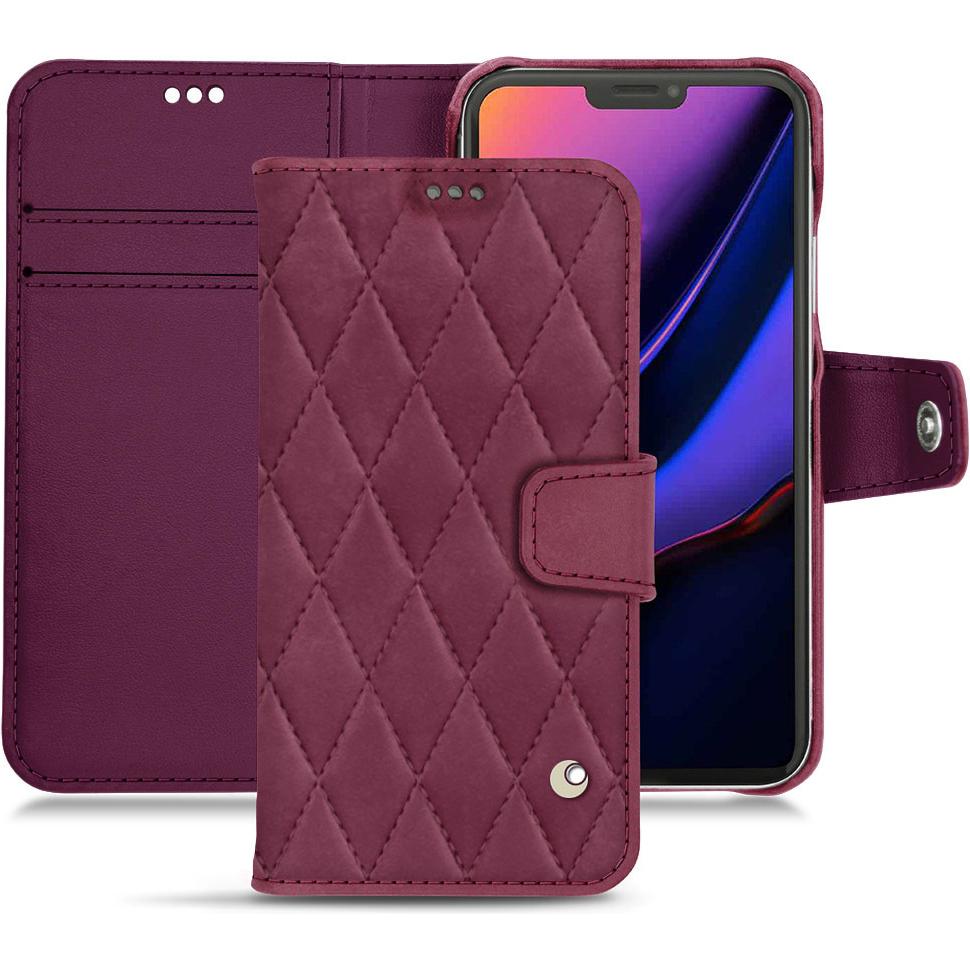 Noreve Lederschutzhülle Wallet (Apple iPhone 11 Pro), Smartphone Hülle, Violett