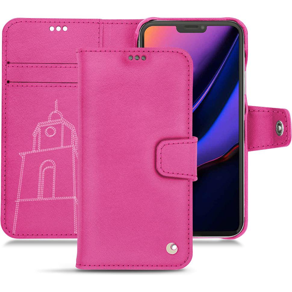 Noreve Lederschutzhülle Wallet (Apple iPhone 11 Pro), Smartphone Hülle, Rosa