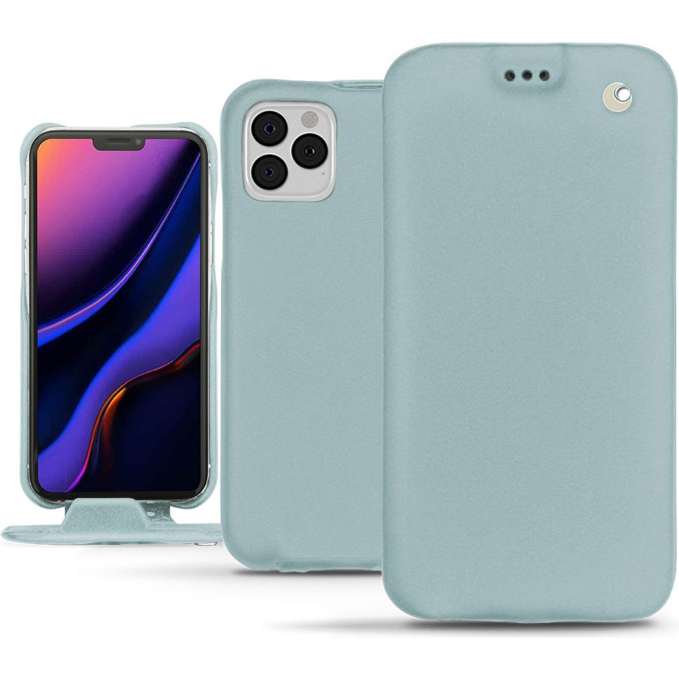 Noreve Lederschutzhülle vertikal (Apple iPhone 11 Pro), Smartphone Hülle, Blau