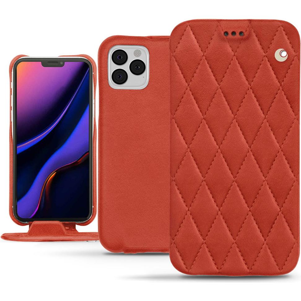 Noreve Lederschutzhülle vertikal (Apple iPhone 11 Pro), Smartphone Hülle, Orange