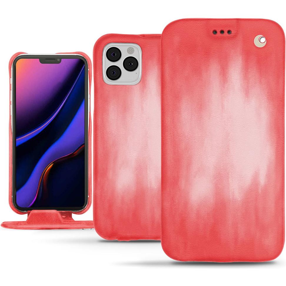 Noreve Lederschutzhülle vertikal (Apple iPhone 11 Pro), Smartphone Hülle, Rosa