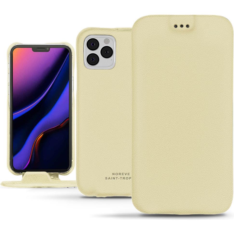 Thumbnail - Noreve Lederschutzhülle vertikal (Apple iPhone 11 Pro), Smartphone Hülle, Beige