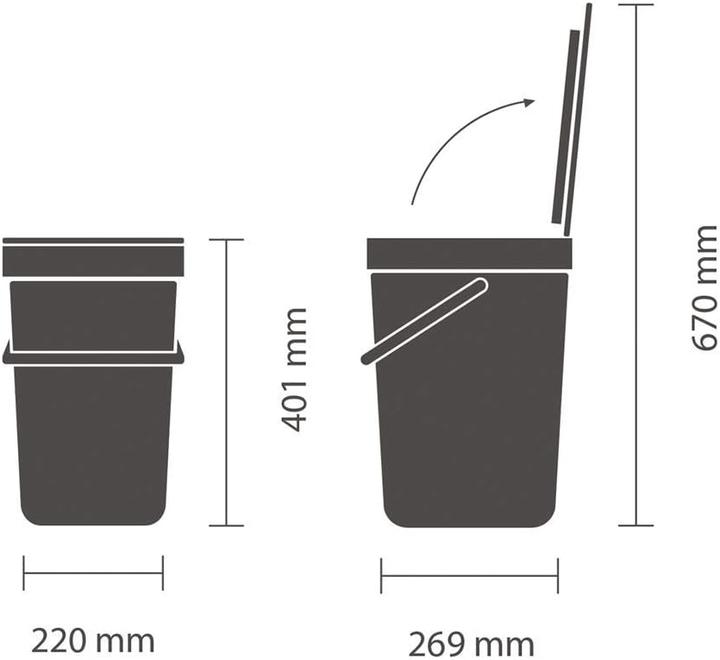 Image du produit Brabantia Sort & Go Mülleimer (16 l)