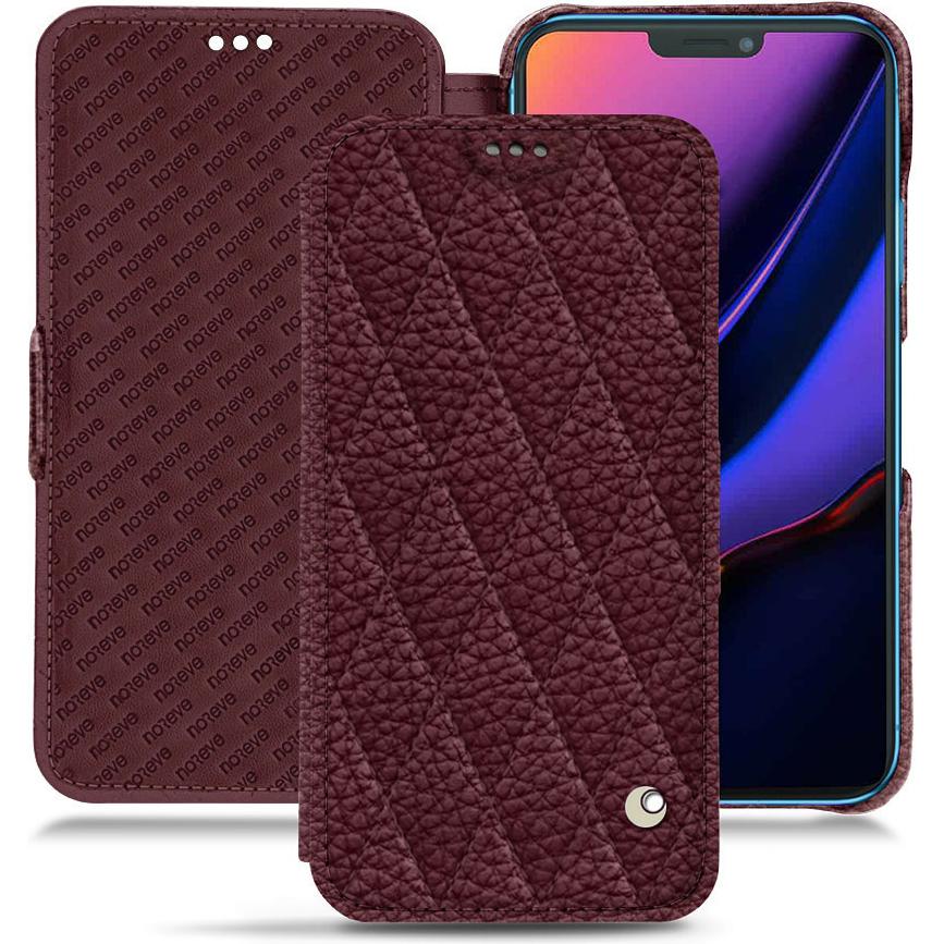 Noreve Lederschutzhülle horizontal (Apple iPhone 11), Smartphone Hülle, Violett