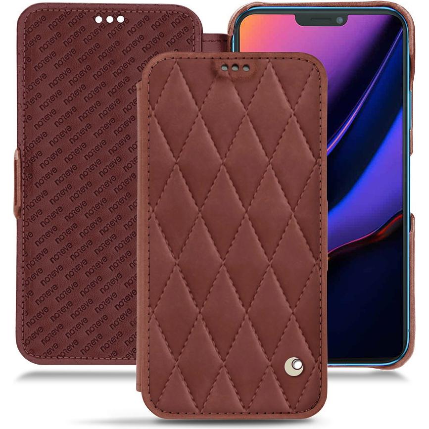 Noreve Lederschutzhülle horizontal (Apple iPhone 11), Smartphone Hülle, Rot