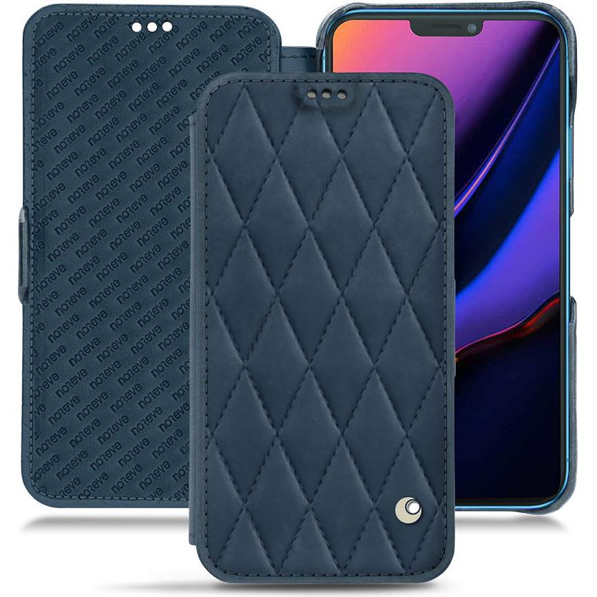 Thumbnail - Noreve Lederschutzhülle horizontal (Apple iPhone 11), Smartphone Hülle, Blau