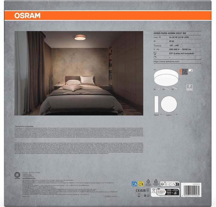 Image du produit Osram ORBIS PARIS 400 mm 2XE27 BW (E27)