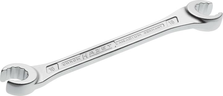 Actual product image HAZET Double box-end wrench ∙ open 612-16X18 ∙ Outside 12-point profile ∙ 16 x 18 mm (16 mm, 18 mm)