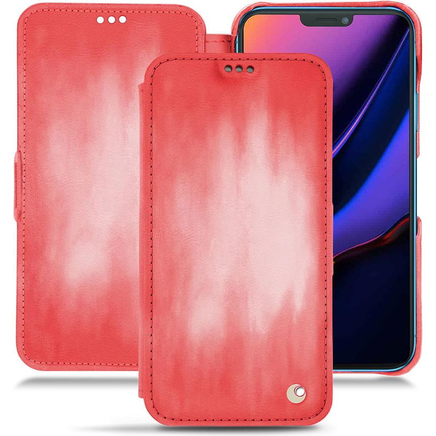 Noreve Lederschutzhülle horizontal (Apple iPhone 11), Smartphone Hülle, Rosa