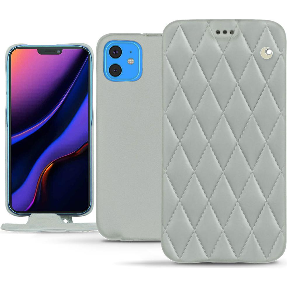 Thumbnail - Noreve Lederschutzhülle vertikal (Apple iPhone 11), Smartphone Hülle, Grau