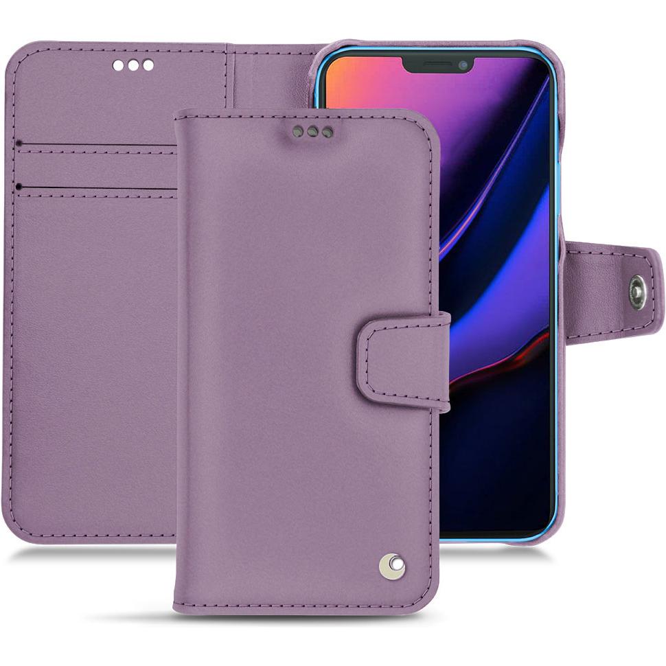Noreve Lederschutzhülle Wallet (Apple iPhone 11), Smartphone Hülle, Violett