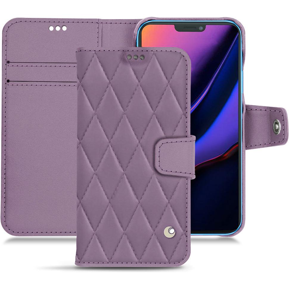 Noreve Lederschutzhülle Wallet (Apple iPhone 11), Smartphone Hülle, Violett