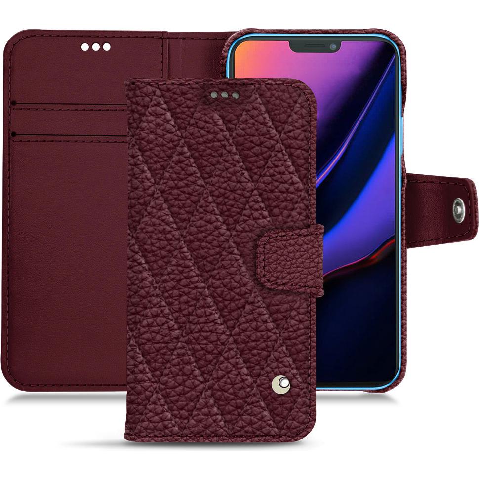 Noreve Lederschutzhülle Wallet (Apple iPhone 11), Smartphone Hülle, Violett