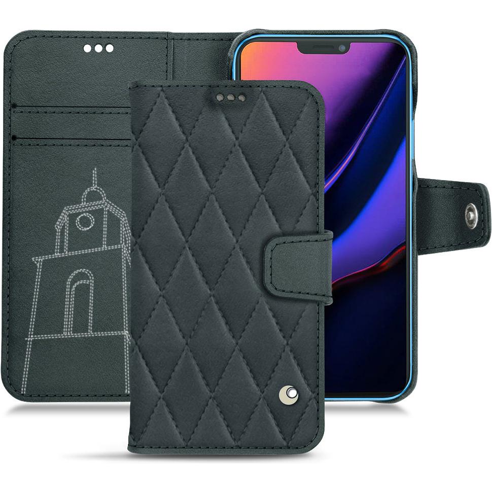 Noreve Lederschutzhülle Wallet (Apple iPhone 11), Smartphone Hülle, Blau