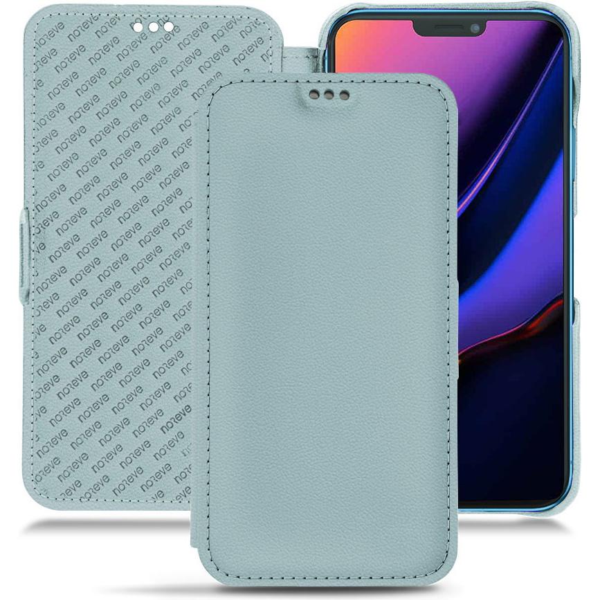 Noreve Lederschutzhülle horizontal (Apple iPhone 11), Smartphone Hülle, Blau