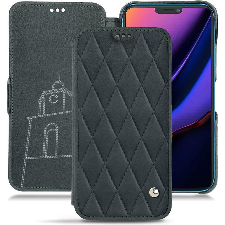 Noreve Lederschutzhülle horizontal (Apple iPhone 11), Smartphone Hülle, Blau