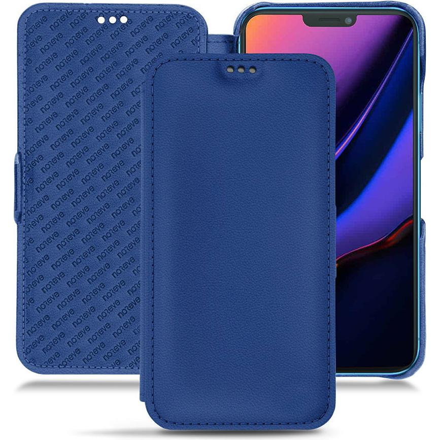Noreve Lederschutzhülle horizontal (Apple iPhone 11), Smartphone Hülle, Blau