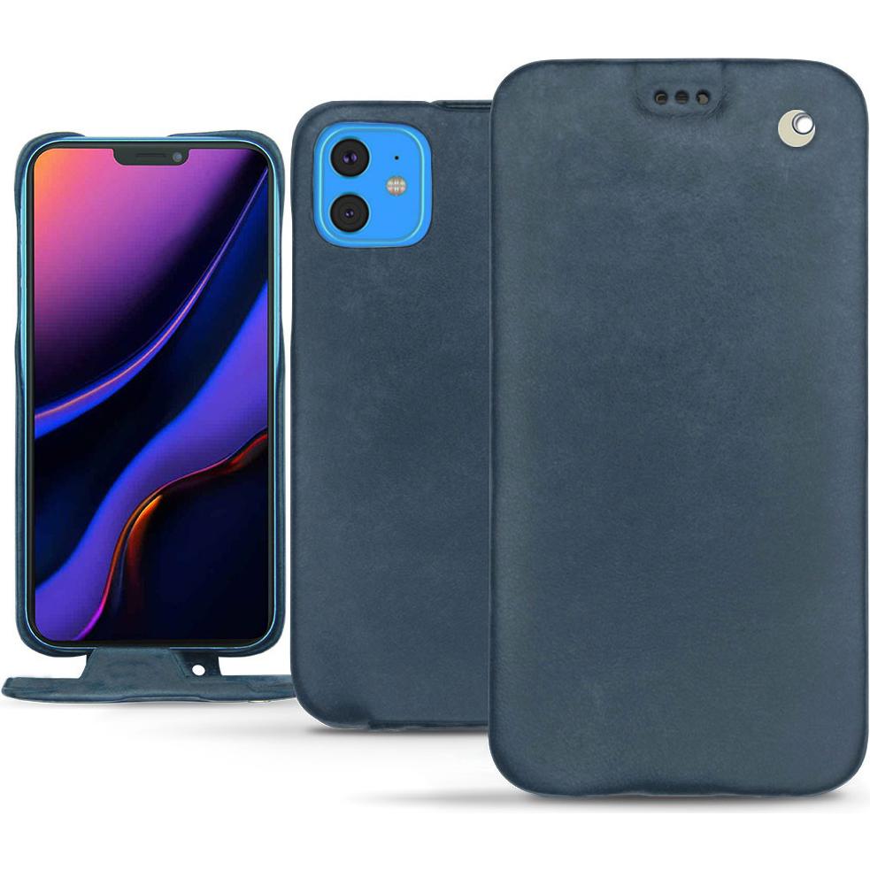 Thumbnail - Noreve Lederschutzhülle vertikal (Apple iPhone 11), Smartphone Hülle, Blau