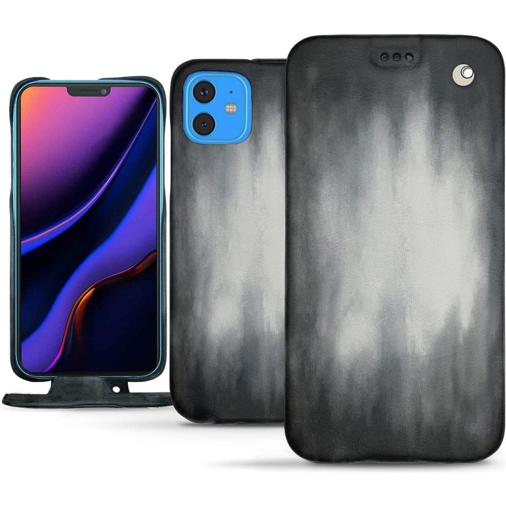 Thumbnail - Noreve Lederschutzhülle vertikal (Apple iPhone 11), Smartphone Hülle, Grau
