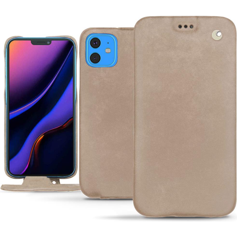 Thumbnail - Noreve Lederschutzhülle vertikal (Apple iPhone 11), Smartphone Hülle, Beige