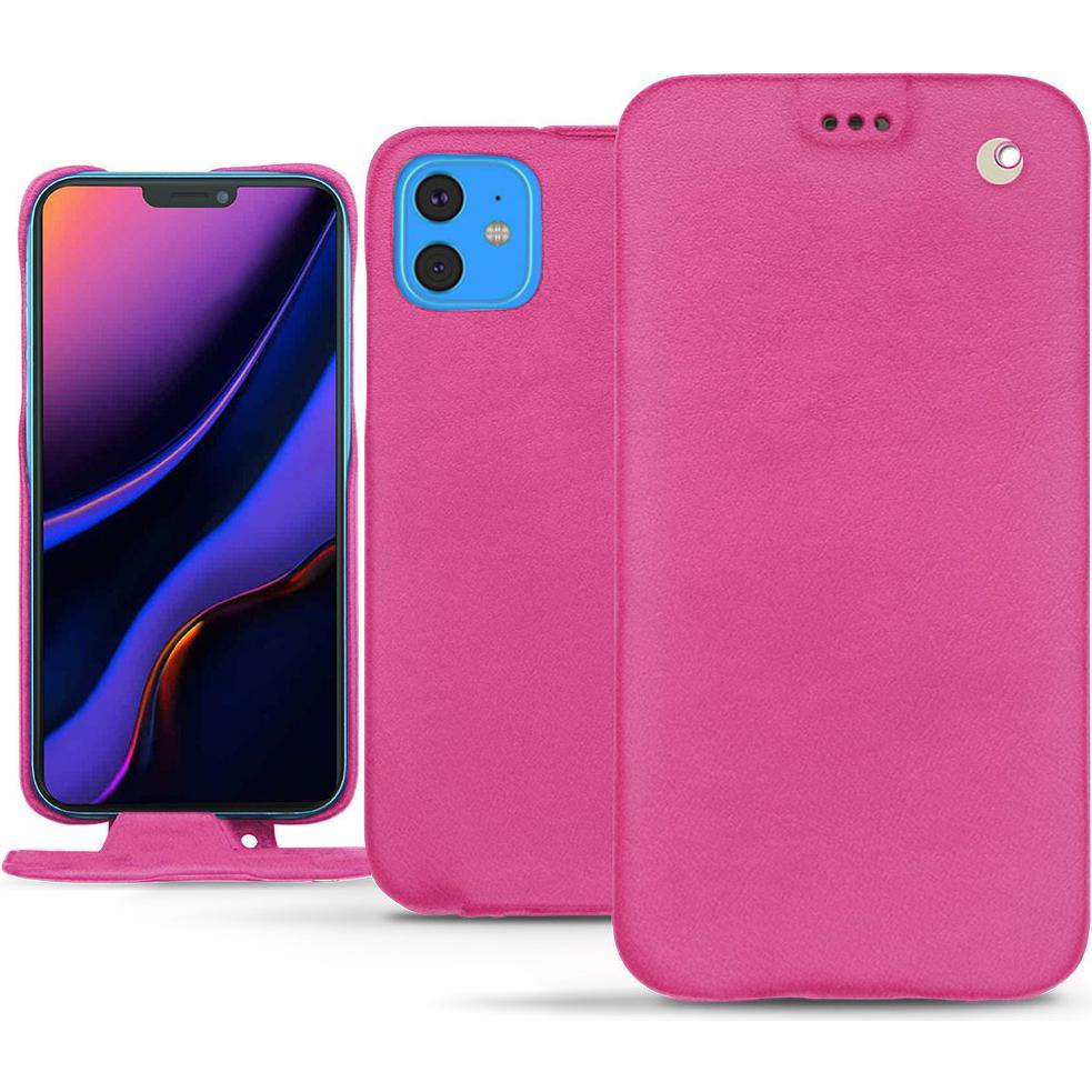 Noreve Lederschutzhülle vertikal (Apple iPhone 11), Smartphone Hülle, Rosa