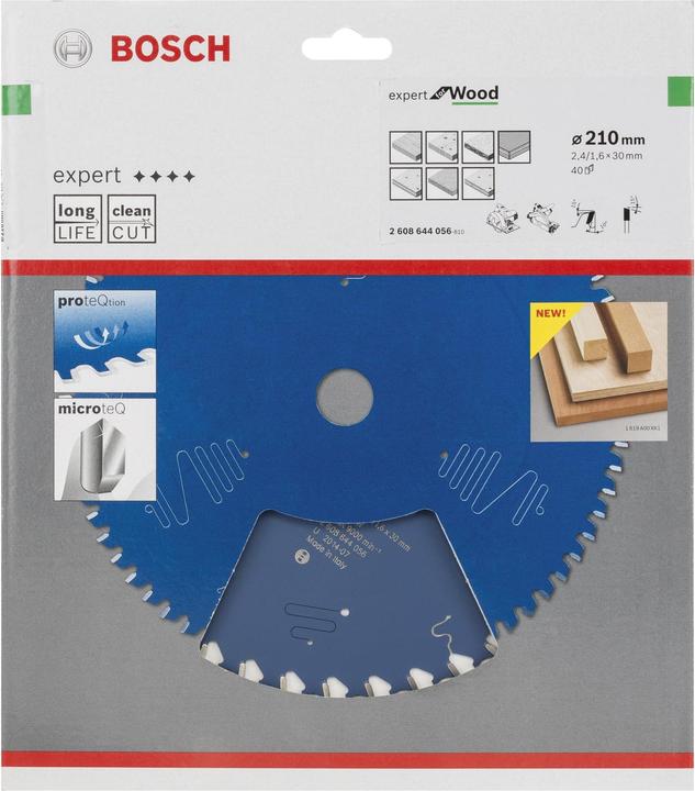 Image du produit Bosch Professional Zubehör Lame de scie circulaire Expert for Wood, 210 x 30 x 2,4 mm, 40