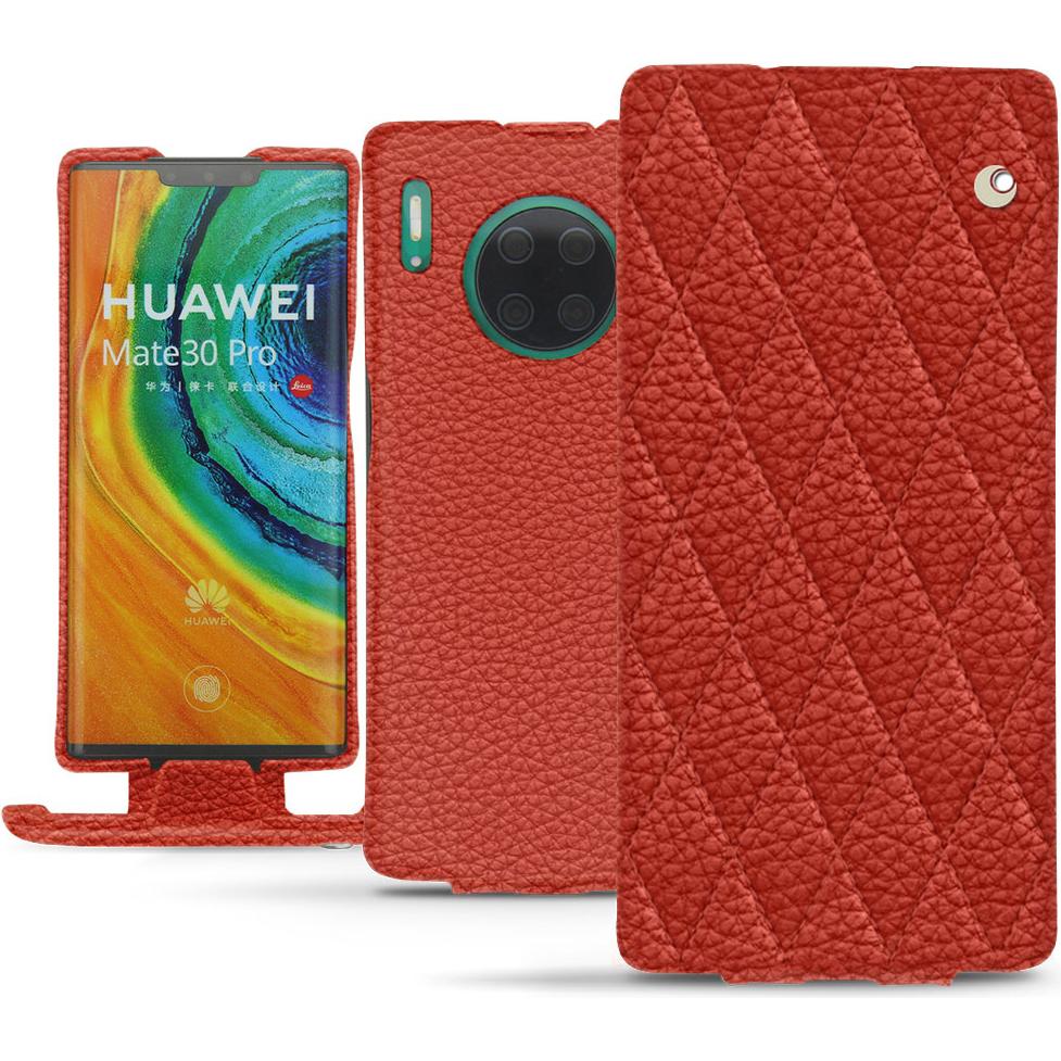 Noreve Lederschutzhülle vertikal (Huawei Mate 30 Pro), Smartphone Hülle, Orange