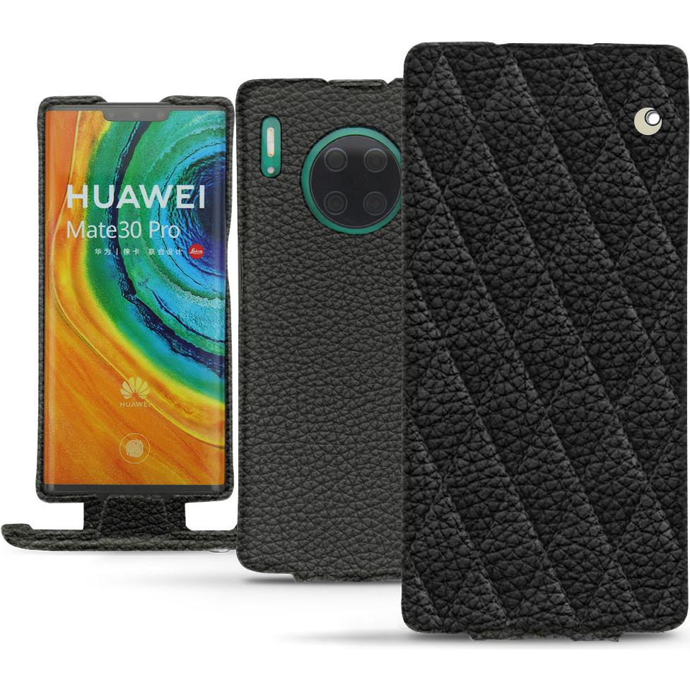 Noreve Lederschutzhülle vertikal (Huawei Mate 30 Pro), Smartphone Hülle, Schwarz