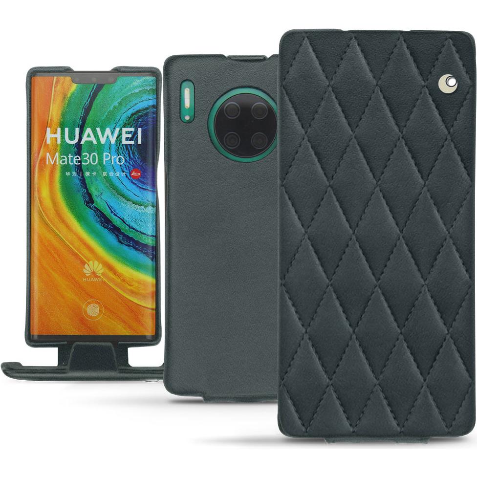 Noreve Lederschutzhülle vertikal (Huawei Mate 30 Pro), Smartphone Hülle, Blau