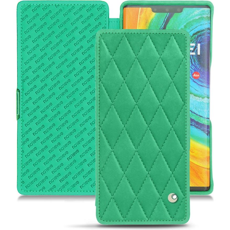 Noreve Lederschutzhülle horizontal (Huawei Mate 30 Pro), Smartphone Hülle, Grün